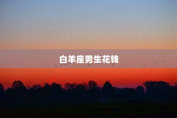 白羊座男生花钱