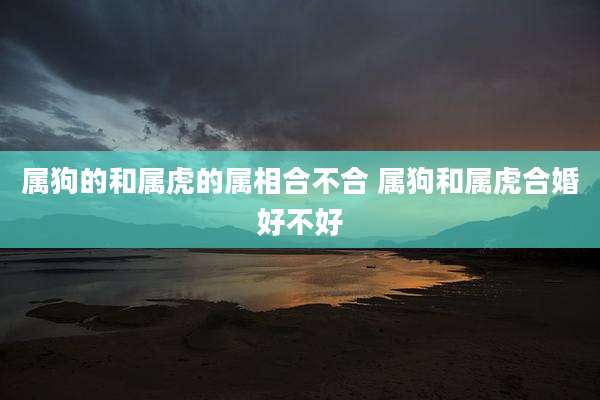 属狗的和属虎的属相合不合 属狗和属虎合婚好不好