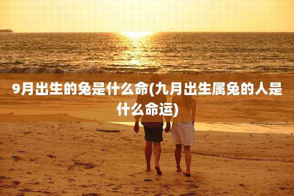 9月出生的兔是什么命(九月出生属兔的人是什么命运)