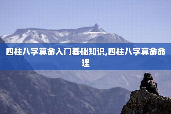 四柱八字算命入门基础知识,四柱八字算命命理