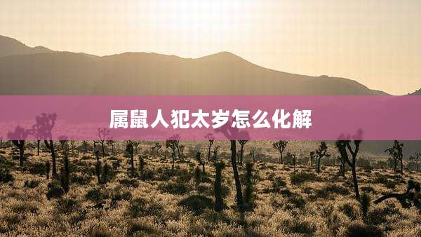 属鼠人犯太岁怎么化解