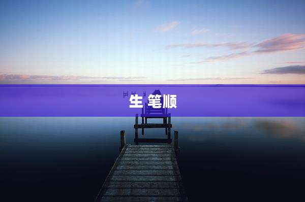 生 笔顺