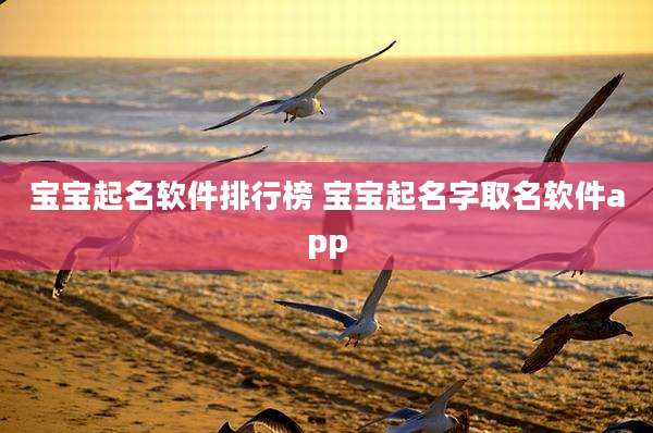 宝宝起名软件排行榜 宝宝起名字取名软件app
