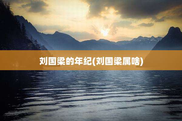 刘国梁的年纪(刘国梁属啥)