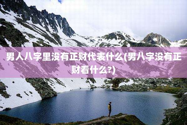 男人八字里没有正财代表什么(男八字没有正财看什么?)