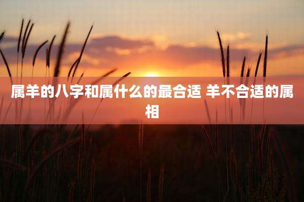 属羊的八字和属什么的最合适 羊不合适的属相