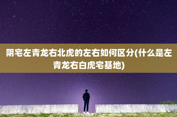 阴宅左青龙右北虎的左右如何区分(什么是左青龙右白虎宅基地)