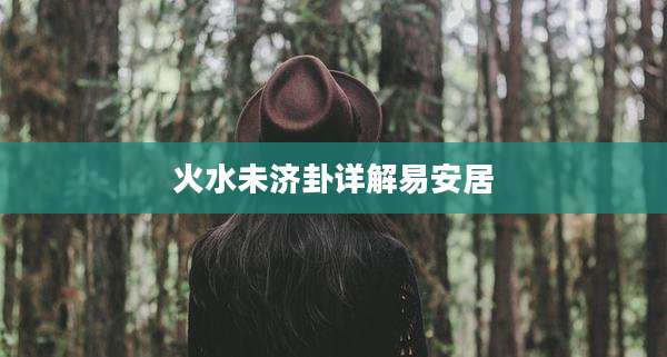 火水未济卦详解易安居