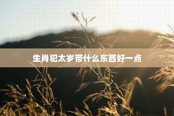 生肖犯太岁带什么东西好一点