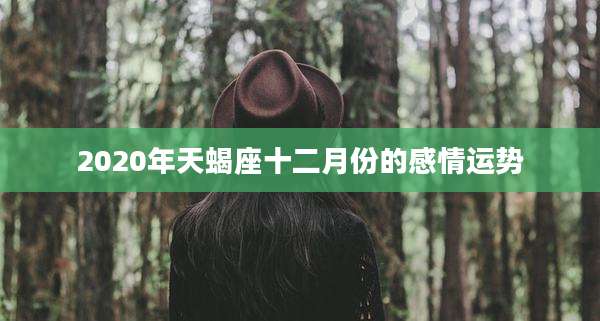 2020年天蝎座十二月份的感情运势