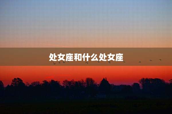 处女座和什么处女座