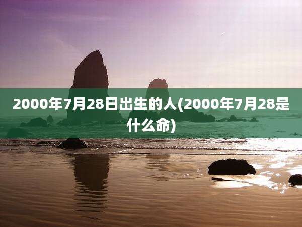 2000年7月28日出生的人(2000年7月28是什么命)