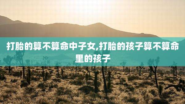 打胎的算不算命中子女,打胎的孩子算不算命里的孩子