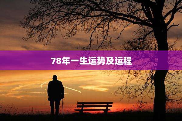 78年一生运势及运程