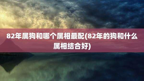 82年属狗和哪个属相最配(82年的狗和什么属相结合好)