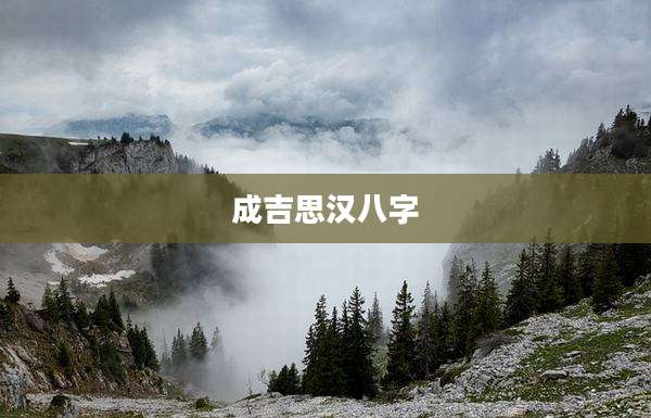 成吉思汉八字