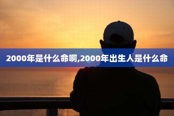 2000年是什么命啊,2000年出生人是什么命
