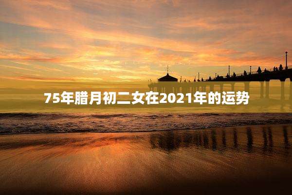 75年腊月初二女在2021年的运势