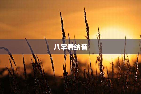 八字看纳音