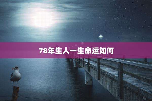 78年生人一生命运如何