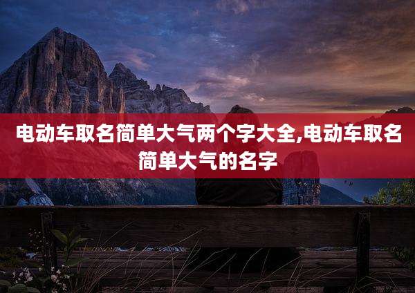 电动车取名简单大气两个字大全,电动车取名简单大气的名字