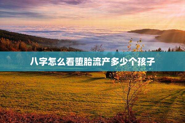 八字怎么看堕胎流产多少个孩子