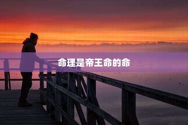命理是帝王命的命