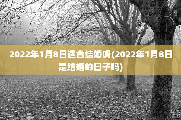 2022年1月8日适合结婚吗(2022年1月8日是结婚的日子吗)