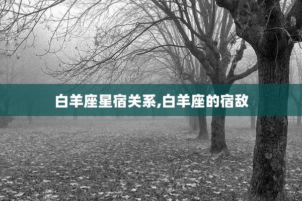白羊座星宿关系,白羊座的宿敌