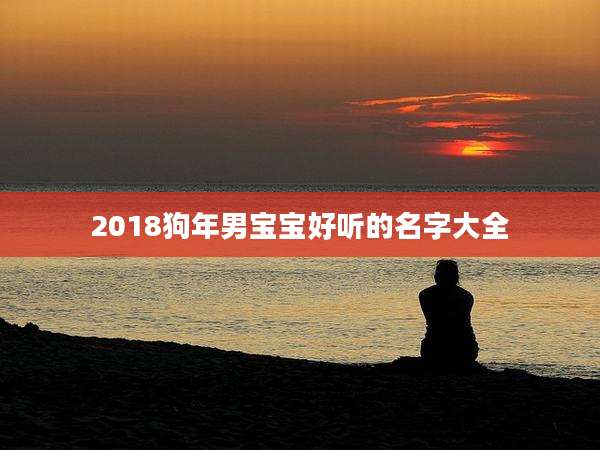 2018狗年男宝宝好听的名字大全
