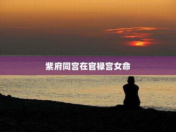 紫府同宫在官禄宫女命