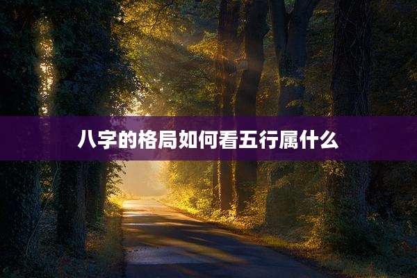 八字的格局如何看五行属什么