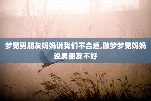 梦见男朋友妈妈说我们不合适,做梦梦见妈妈说男朋友不好
