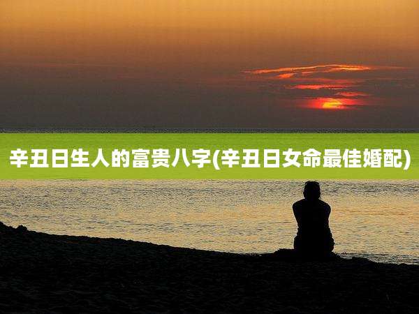 辛丑日生人的富贵八字(辛丑日女命最佳婚配)