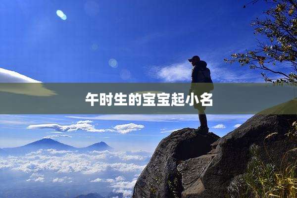 午时生的宝宝起小名