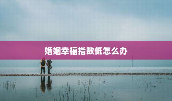 婚姻幸福指数低怎么办