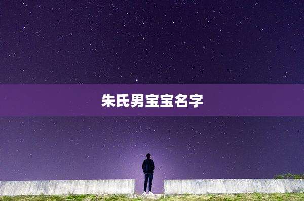 朱氏男宝宝名字