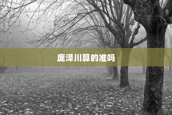 庞泽川算的准吗