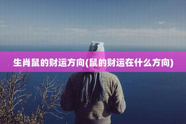生肖鼠的财运方向(鼠的财运在什么方向)
