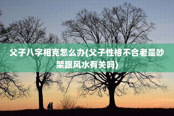 父子八字相克怎么办(父子性格不合老是吵架跟风水有关吗)