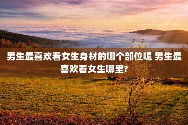 男生最喜欢看女生身材的哪个部位呢 男生最喜欢看女生哪里?