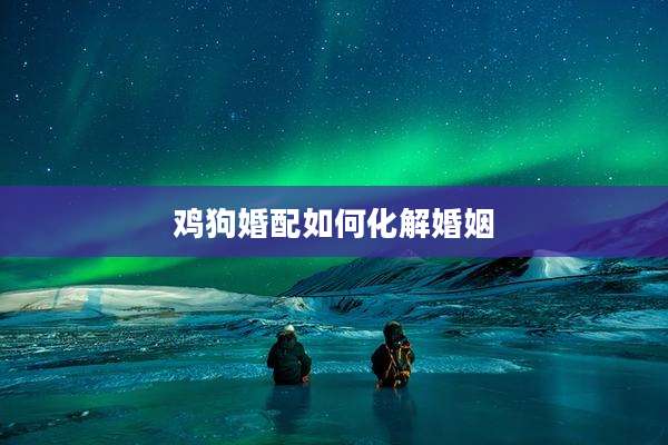 鸡狗婚配如何化解婚姻