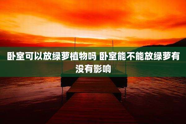 卧室可以放绿萝植物吗 卧室能不能放绿萝有没有影响