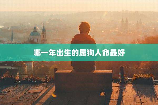 哪一年出生的属狗人命最好