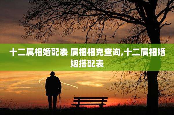 十二属相婚配表 属相相克查询,十二属相婚姻搭配表