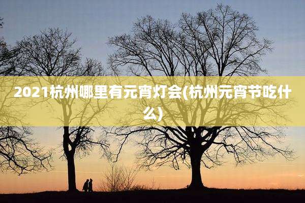 2021杭州哪里有元宵灯会(杭州元宵节吃什么)