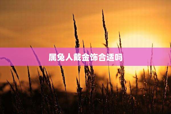 属兔人戴金饰合适吗