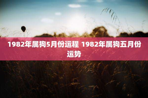 1982年属狗5月份运程 1982年属狗五月份运势