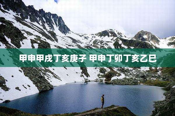 甲申甲戌丁亥庚子 甲申丁卯丁亥乙巳