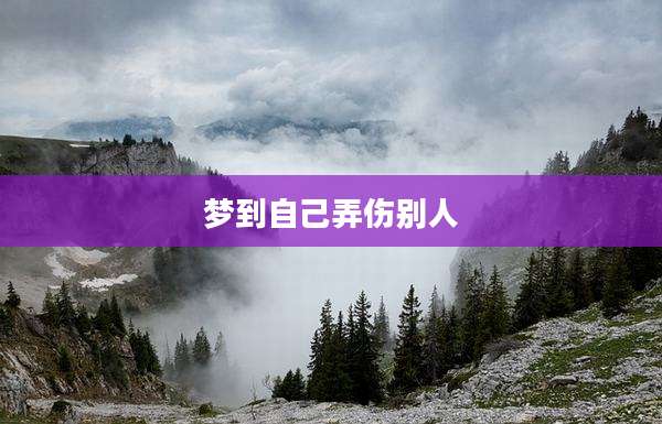 梦到自己弄伤别人